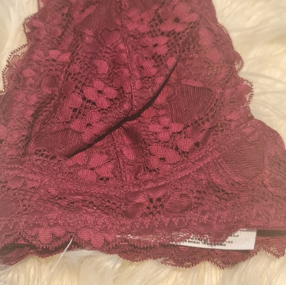 NWT Free People Galloon Lace Halter Wine - Picture 6 of 6
